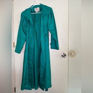 Vintage Teal Totes Rain Coat long size 10P